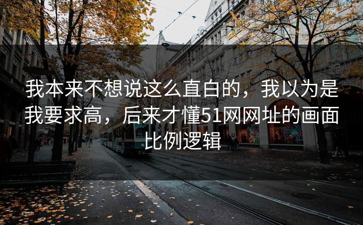 我本来不想说这么直白的，我以为是我要求高，后来才懂51网网址的画面比例逻辑